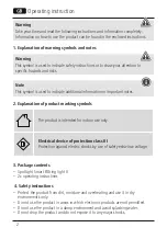 Preview for 2 page of Hama SpotLight Smart 80 II Operating Instructions Manual