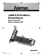 Предварительный просмотр 2 страницы Hama USB 2.0/FireWire Plug in Card Operating	 Instruction