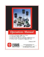 Preview for 1 page of HAMAR LASER Dual Scan L-732 Operation Manual