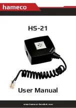 Предварительный просмотр 1 страницы HAMECO HS-21 User Manual