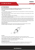 Предварительный просмотр 2 страницы HAMECO HV-100E User Manual