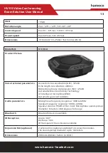 Preview for 14 page of HAMECO HV-50 User Manual