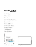 Preview for 36 page of Hameg HM 2005 Manual