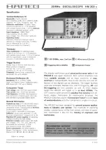 Preview for 2 page of Hameg HM 203 Manual