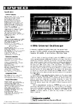 Preview for 2 page of Hameg HM 604 Manual