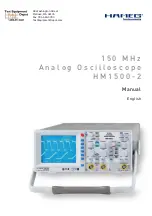 Hameg HM1500-2 Manual preview