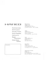 Preview for 47 page of Hameg HM204-2 Manual