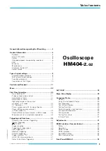 Preview for 3 page of Hameg HM404-2.02 Manual