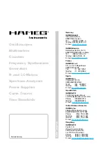 Preview for 44 page of Hameg HM507 Manual