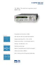 Preview for 4 page of Hameg HM8130 Manual