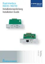 Hameg HO720 Installation Manual preview