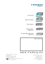 Предварительный просмотр 16 страницы Hameg HO730 Installation Manuallines