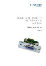 Hameg IEEE-488 Fitting Instruction предпросмотр