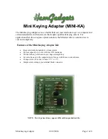 Preview for 1 page of HamGadgets Mini Keying Adapter Manual