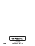 Предварительный просмотр 20 страницы Hamilton Beach Commercial BBE0755 Operation Manual