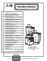 Hamilton Beach Commercial HBF510 Operation Manual preview