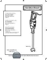 Preview for 1 page of Hamilton Beach Commercial HMI Series Operation Manual