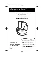 HAMILTON BEACH/PROCTOR SILEX 70800 - Change-A-Bowl Multi-Bowl Slicer/Shredder User Manual preview
