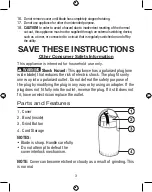 Preview for 3 page of HAMILTON BEACH/PROCTOR SILEX E160BY Manual