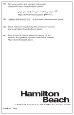 Preview for 84 page of Hamilton Beach Professional B79 Operation Manual