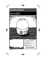 Preview for 1 page of Hamilton Beach 05510 - 1.5 Gallon Cool Mist Humidifier Use & Care Manual