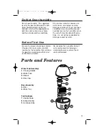 Preview for 3 page of Hamilton Beach 05510 - 1.5 Gallon Cool Mist Humidifier Use & Care Manual