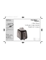 Предварительный просмотр 1 страницы Hamilton Beach 2-Slice Toaster Owner'S Manual