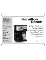 Hamilton Beach 2-Way FlexBrew User Manual предпросмотр