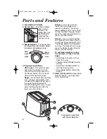 Preview for 6 page of Hamilton Beach 22110 - Eclectrics All-Metal Toaster Sterling User Manual