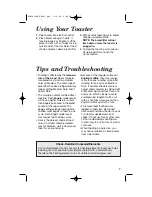 Preview for 7 page of Hamilton Beach 22110 - Eclectrics All-Metal Toaster Sterling User Manual