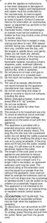 Предварительный просмотр 2 страницы Hamilton Beach 22633 User Manual