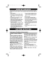 Preview for 2 page of Hamilton Beach 25326 Operating Instructions Manual