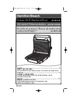 Hamilton Beach 25451 - Indoor Grill With Cooking Surface Use & Care Manual preview