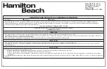 Preview for 30 page of Hamilton Beach 25505 Manual