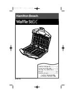 Hamilton Beach 26005 - Waffle Stix Maker Using Manual preview