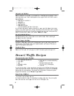 Preview for 8 page of Hamilton Beach 26005 - Waffle Stix Maker Using Manual