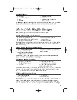 Preview for 9 page of Hamilton Beach 26005 - Waffle Stix Maker Using Manual