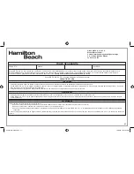 Предварительный просмотр 31 страницы Hamilton Beach 31142 User Manual