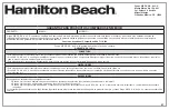 Предварительный просмотр 27 страницы Hamilton Beach 31222 Use & Care Manual