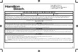 Preview for 43 page of Hamilton Beach 31330 Use And Care Manual