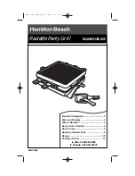 Предварительный просмотр 1 страницы Hamilton Beach 31602 - Raclette Party Grill Product Manual