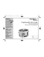 Hamilton Beach 33147 - Programmable 4.5 Qt. Slow Cooker Use & Care Manual preview