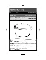 Preview for 1 page of Hamilton Beach 33157C - 5 Quart Portable Slow Cooker User Manual