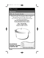 Hamilton Beach 33176 - 7 Qt. Slow Cooker Chrome User Manual preview