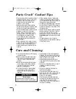 Preview for 6 page of Hamilton Beach 33417 - Party Crock Cook Set Orange Use & Care Manual