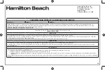 Preview for 39 page of Hamilton Beach 33602 Manual