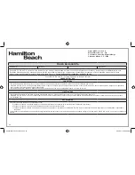 Preview for 54 page of Hamilton Beach 35036C User Manual