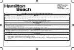 Предварительный просмотр 35 страницы Hamilton Beach 35070 Manual