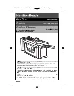 Предварительный просмотр 1 страницы Hamilton Beach 35200 Use & Care Manual