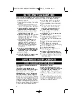 Preview for 2 page of Hamilton Beach 35200 Use & Care Manual